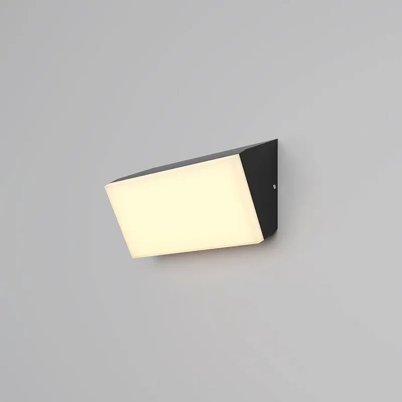 Wandleuchte – Graphitfarbenes Aluminium, Warmweißes Licht, IP54 Schutz, 18 cm Höhe - Brick | Maytoni