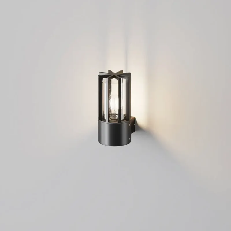 Wandleuchte – Graphit Aluminium, IP54 Schutz, 250 mm Höhe, E27 Licht - Barrel | Maytoni