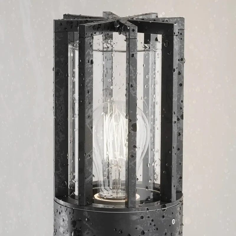 Wandleuchte – Graphit Aluminium, IP54 Schutz, 250 mm Höhe, E27 Licht - Barrel | Maytoni