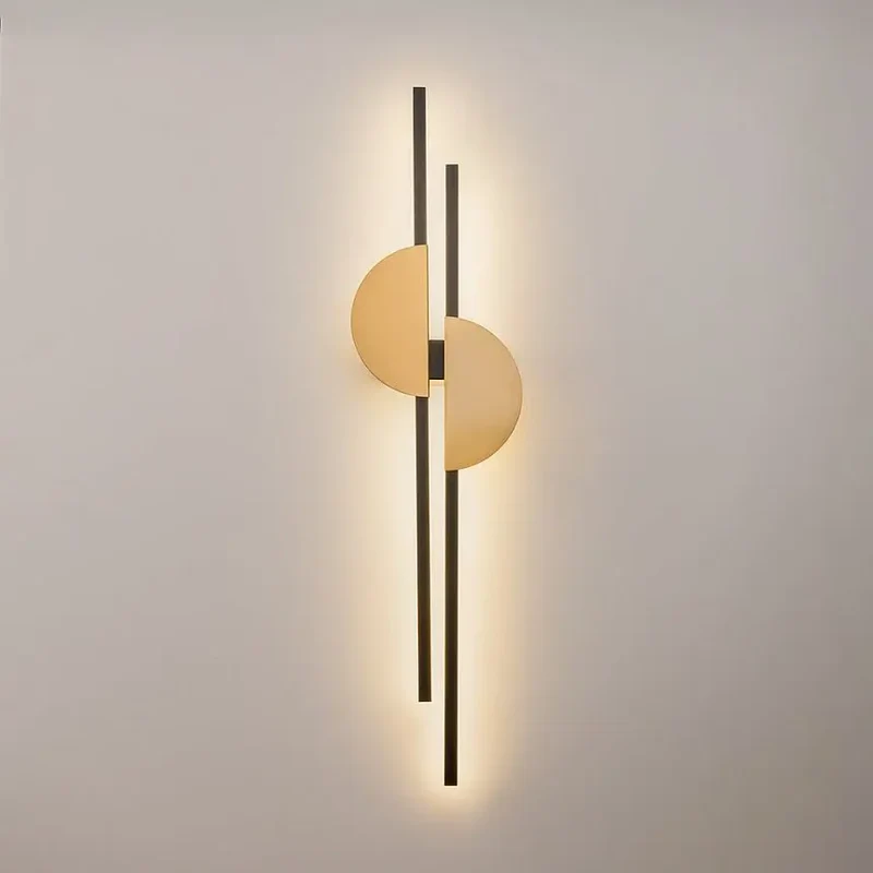 Wandleuchte – Schwarz Messing, Aluminium Material, 23 W Leistung, Neutralweiß, Linke Ausführung – Skyline | Maytoni
