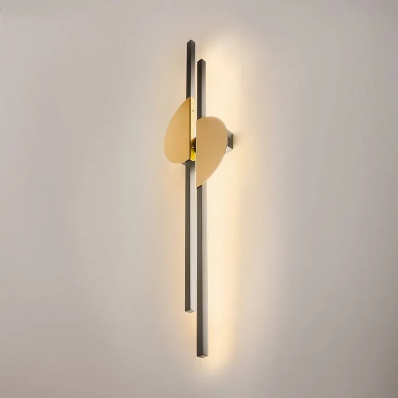 Wandleuchte – Schwarz Messing, Aluminium Material, 23 W Leistung, Neutralweiß, Linke Ausführung – Skyline | Maytoni