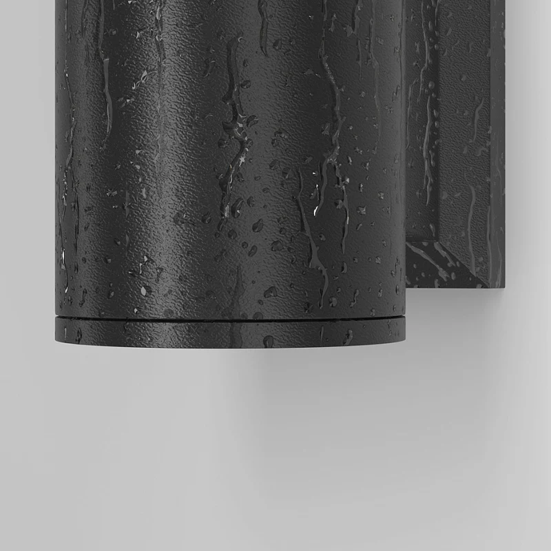 Wandleuchte – Schwarzes Aluminium, Wetterfeste Ausführung, IP54 Schutz, 14,4 cm Höhe - Bowery | Maytoni