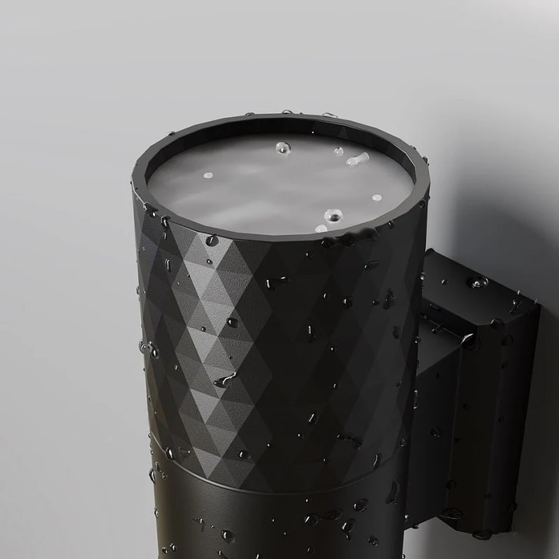 Wandleuchte – Schwarzes Aluminium, Wetterfeste Ausführung, IP54 Schutz, 19 cm Höhe - Bowery | Maytoni