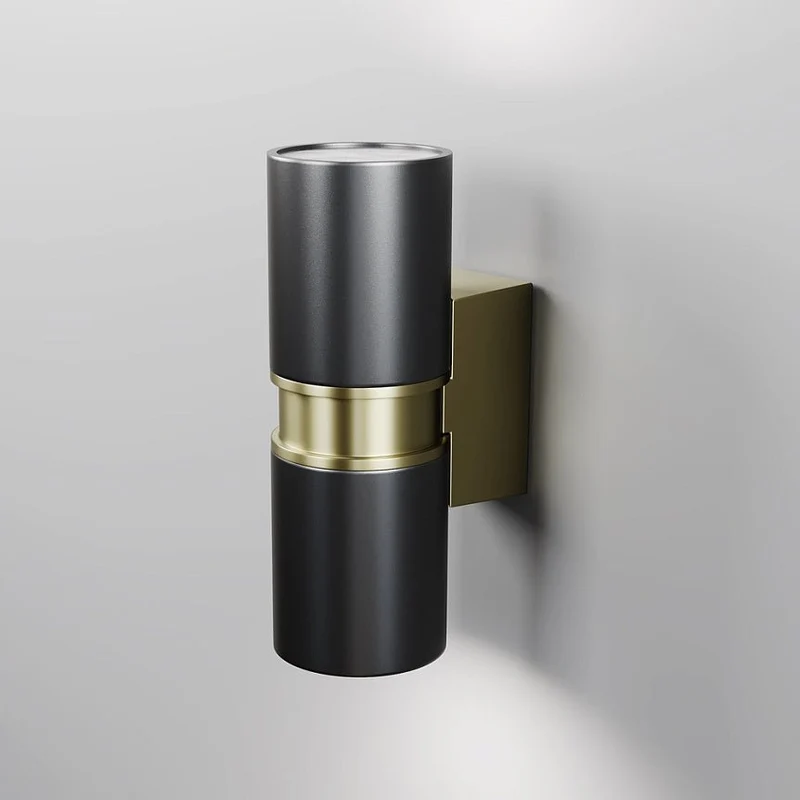 Wandleuchte – Schwarzes Aluminium, Wetterfeste Ausführung, IP54 Schutz, 18 cm Höhe - Bowery | Maytoni