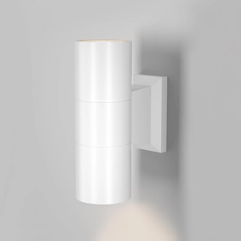 Wandleuchte – Weißes Aluminium, Wetterfeste Ausführung, IP54 Schutz, 18 cm Höhe - Bowery | Maytoni