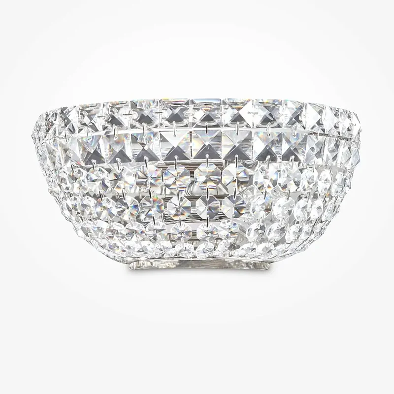 Wandleuchte – Nickel Metall, E14 Fassung, 2-flammig - Basfor | Maytoni