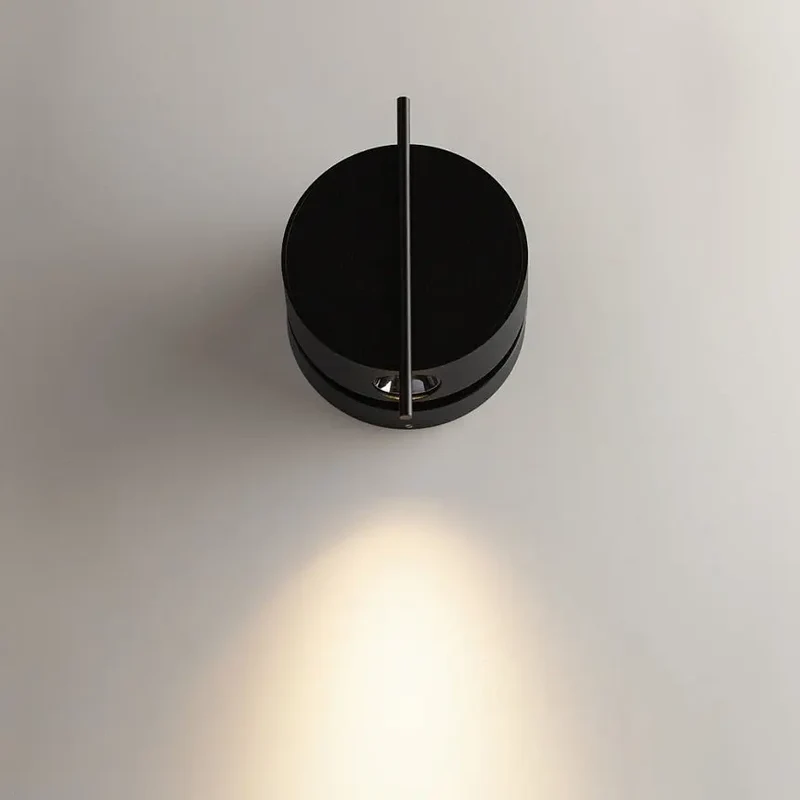 Wandleuchte – Schwarzes Aluminium, 3 W Leistung, Ø10 cm - Nuance | Maytoni