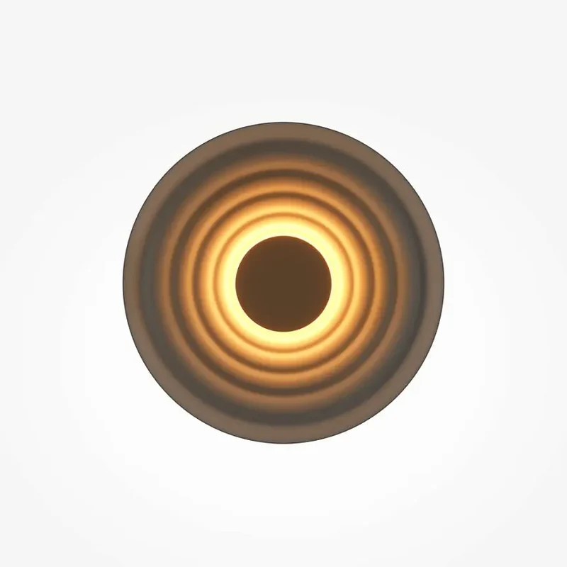 Wandleuchte – Khakifarbenes Aluminium, Warmweißes Licht, 6 W Leistung, Ø40 cm - Nami | Maytoni