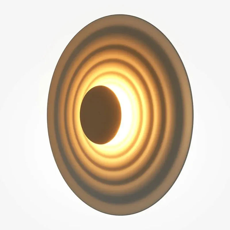 Wandleuchte – Khakifarbenes Aluminium, Warmweißes Licht, 6 W Leistung, Ø40 cm - Nami | Maytoni