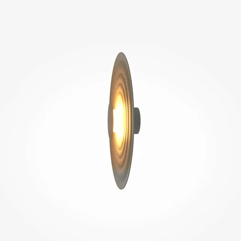Wandleuchte – Khakifarbenes Aluminium, Warmweißes Licht, 6 W Leistung, Ø40 cm - Nami | Maytoni