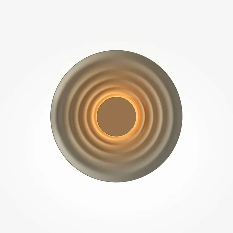 Wandleuchte – Khakifarbenes Aluminium, Warmweißes Licht, 6 W Leistung, Ø40 cm - Nami | Maytoni