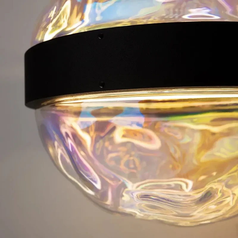 Wandleuchte – Schwarzes Metall und Glasschirm, 6 W Leistung, Warmweiß, 18 cm Höhe - Misterio | Maytoni