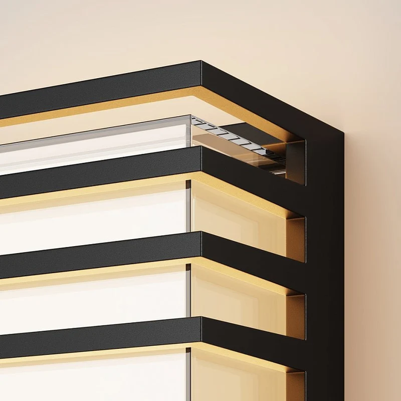 Wandleuchte mit schwarzem Aluminiumgehäuse und satiniertem Glasdiffusor – Downing Street | Maytoni