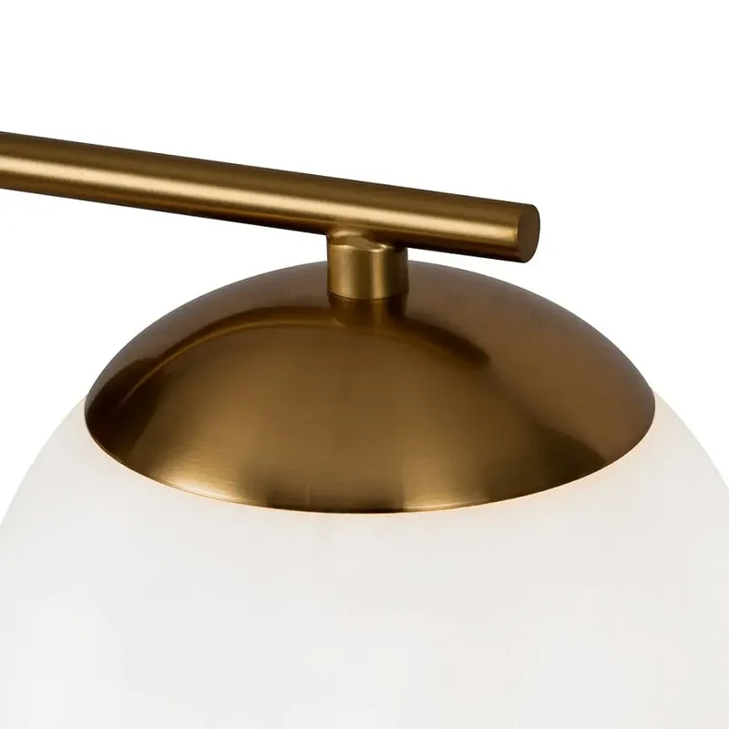 Wandleuchte – Messingfarbenes Metall, Glasschirm, E27 Fassung, 60 W Leistung, 20 cm Höhe - Marble | Maytoni