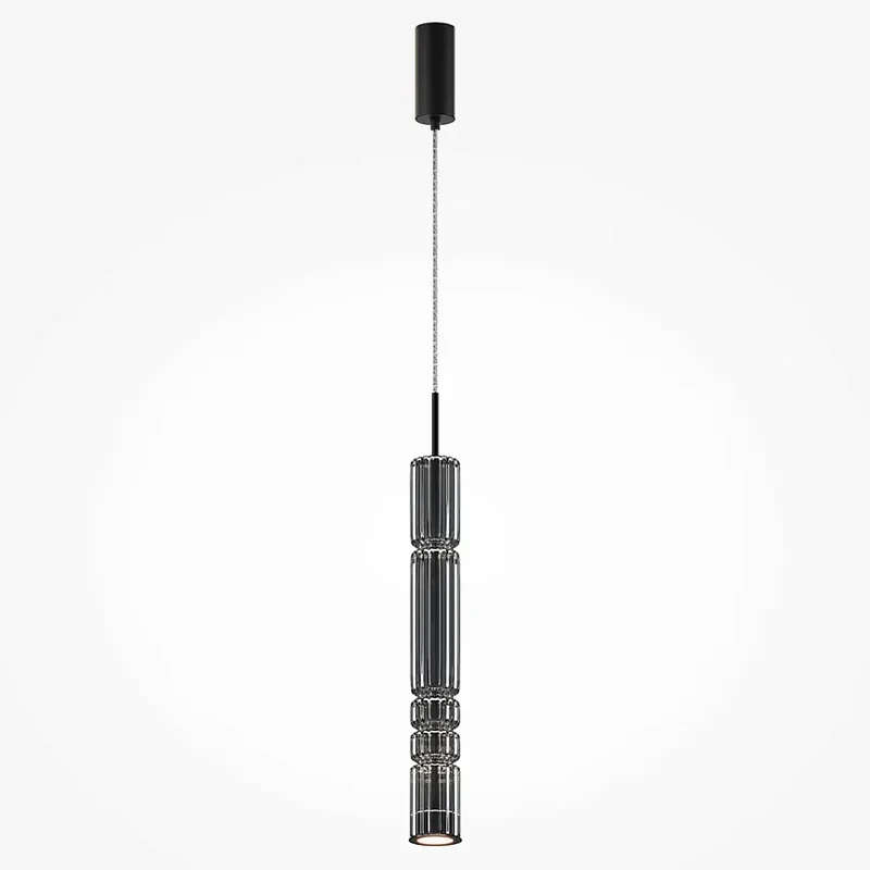 Pendelleuchte – Schwarzes Metall, 8 W Leistung, Warmweiß, 384 cm Höhe - Ordo | Maytoni