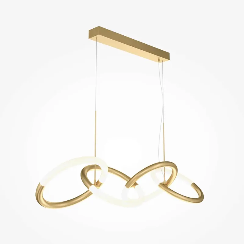 Pendelleuchte – Goldenes Metall, Warmweißes Licht, 40 W Leistung, 2600 lm, 92,7 cm Breite - Node | Maytoni