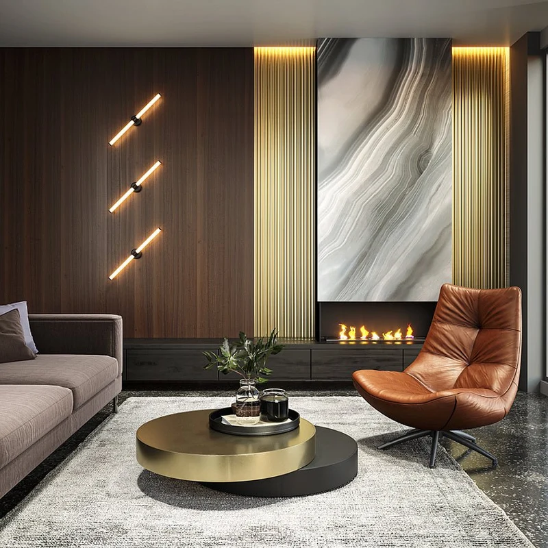 Wandleuchte – Schwarzes Finish, Aluminium Gestell, 360° Licht, 16 W Leistung - Axis | Maytoni