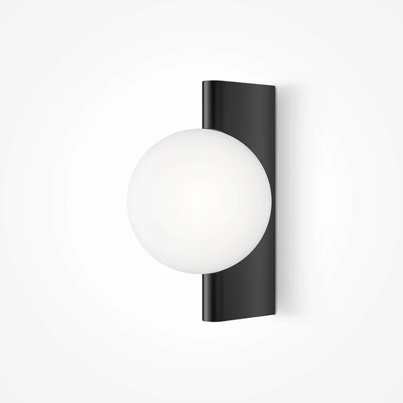 Wandleuchte – Schwarzes Finish, Metall Gestell, Glaskugel Design - Avant-garde | Maytoni