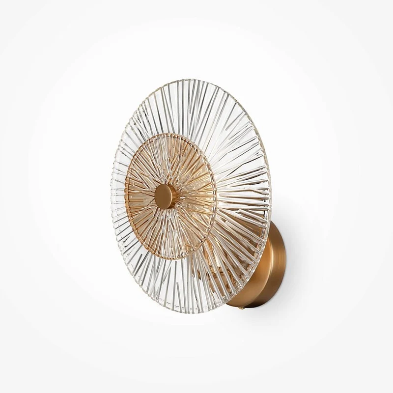 Wandleuchte – Bronzene Optik, Glasschirm, E14 Sockel - Aster | Maytoni