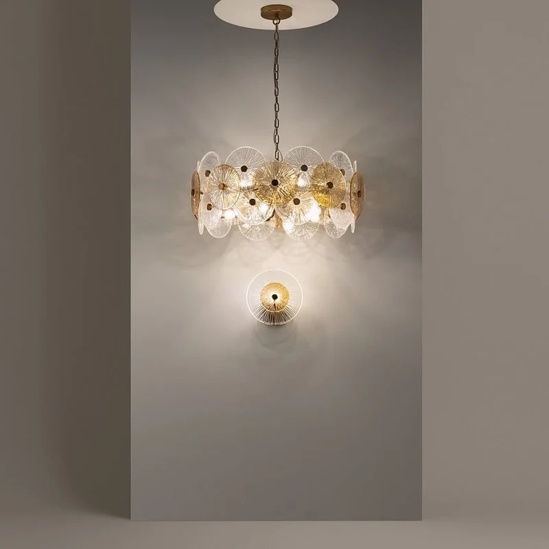 Wandleuchte – Bronzene Optik, Glasschirm, E14 Sockel - Aster | Maytoni