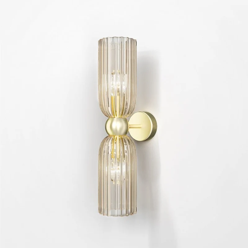 Wandleuchte – Goldener Rahmen, Kognak Glas, 40 Watt - Antic | Maytoni