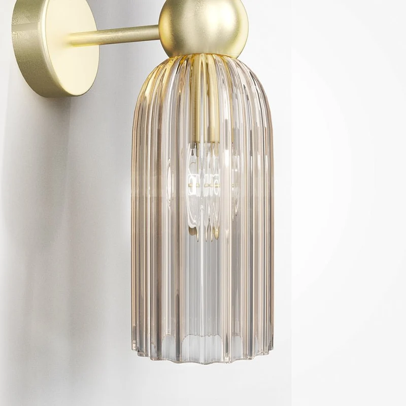 Wandleuchte – Goldener Rahmen, Kognak Glas, 40 Watt - Antic | Maytoni