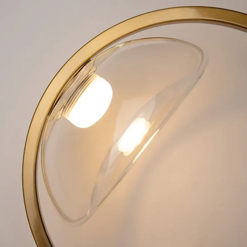 Wandleuchte – Messingfarbenes Metall, Oberer Glasschirm, 5 W Leistung, Warmweißes Licht, 35 cm Höhe - Lunare | Maytoni