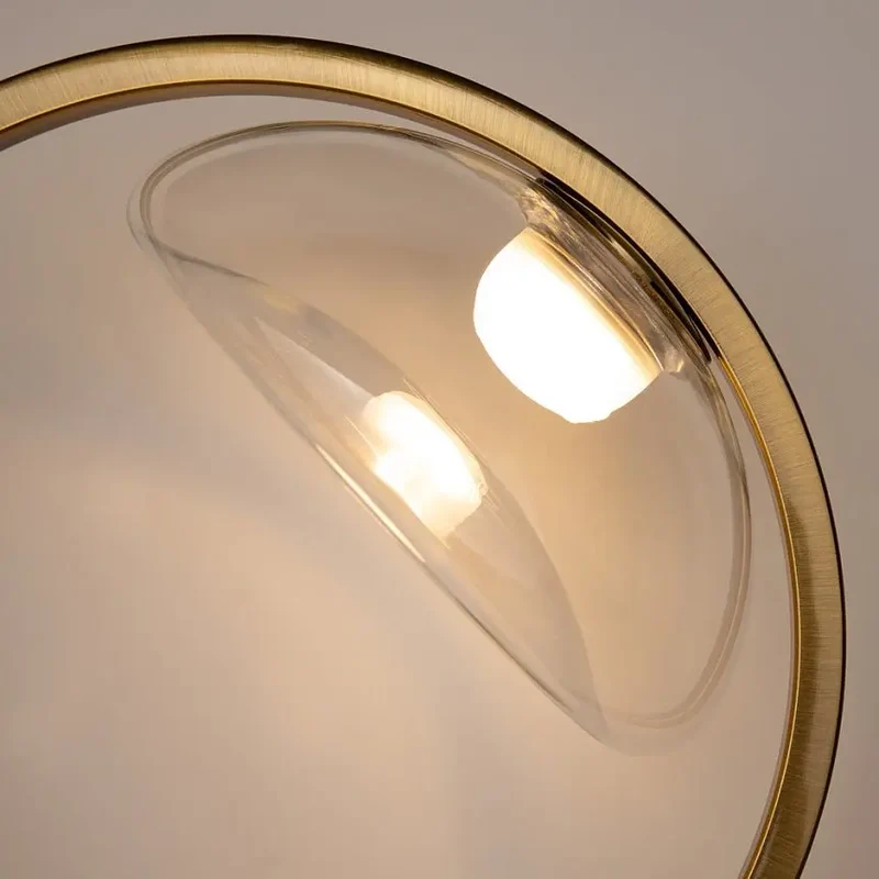 Wandleuchte – Messingfarbenes Metall, Unterer Glasschirm, 5 W Leistung, Warmweißes Licht, 35 cm Höhe - Lunare | Maytoni