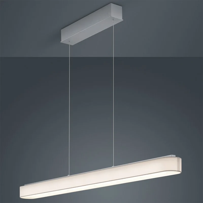 LED Pendelleuchte Boki Nickel-Matt, Weiß