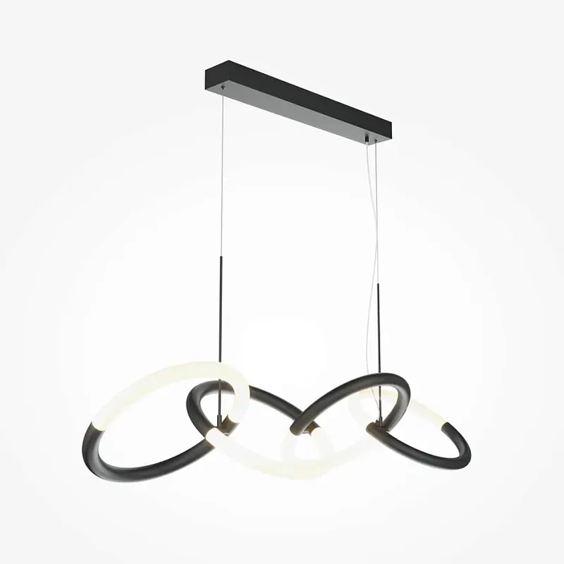 Pendelleuchte – Schwarzes Metall, Warmweißes Licht, 40 W Leistung, 2600 lm, 100 cm Länge - Node | Maytoni