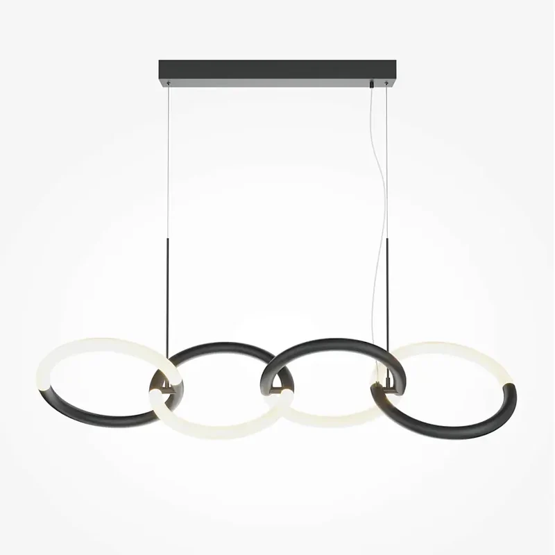 Pendelleuchte – Schwarzes Metall, Warmweißes Licht, 40 W Leistung, 2600 lm, 100 cm Länge - Node | Maytoni