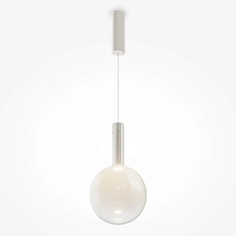 Pendelleuchte – Weißes Metall, Warmweißes Licht, 6 W Leistung, Ø25 cm - Nebula | Maytoni