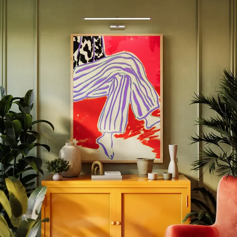 Bilderleuchte – Chromfarbenes Metall, 16 W LED, Warmweißes Licht, Länge 72 cm - Fino | Maytoni