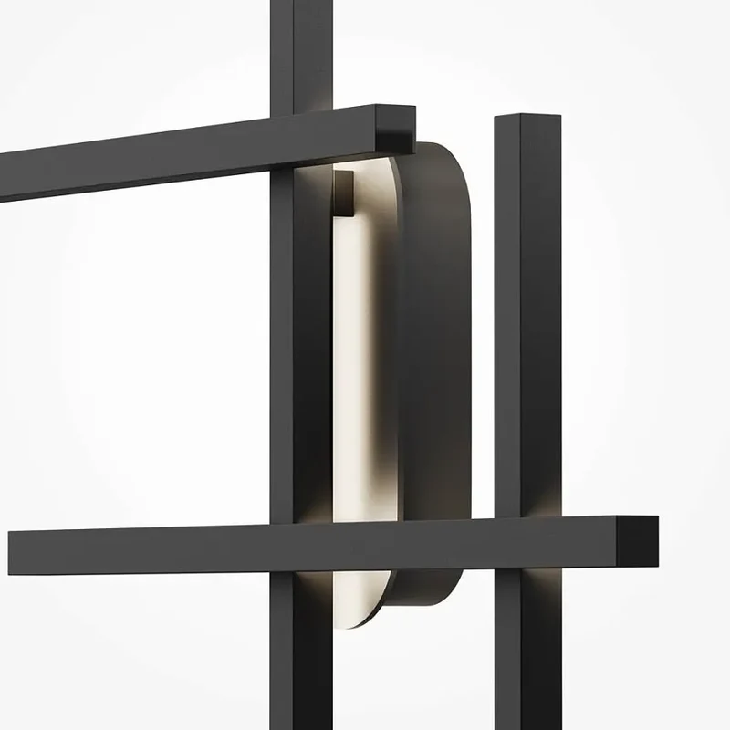 Wandleuchte – Schwarzes Aluminium, 24 W Leistung, IP20 Schutzart, 78,0 cm Höhe - Halo | Maytoni
