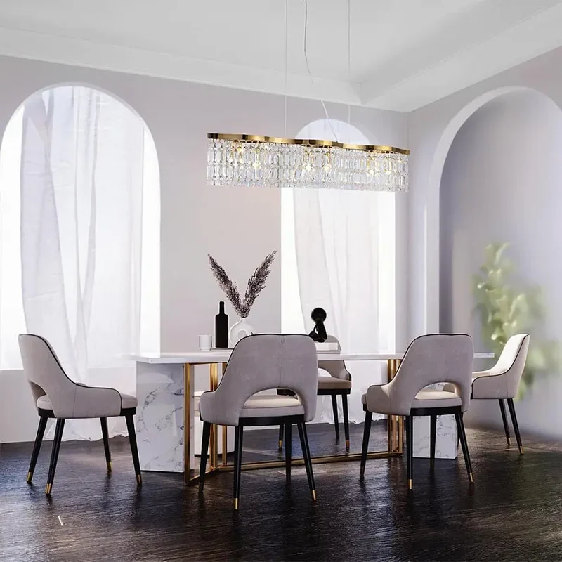 Pendelleuchte – Goldmetall, Kristallschirm, 6-flammig - Dune | Maytoni