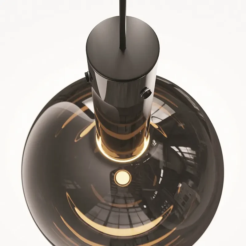 Pendelleuchte – Schwarzes Metall, Warmweißes Licht, 6 W Leistung, Ø25 cm - Nebula | Maytoni