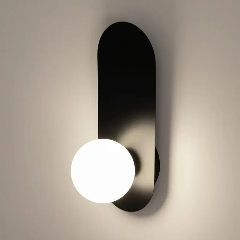 Wandleuchte – Schwarzes Metall, Glas Kugel, G9 Lichtquelle - Bao | Maytoni