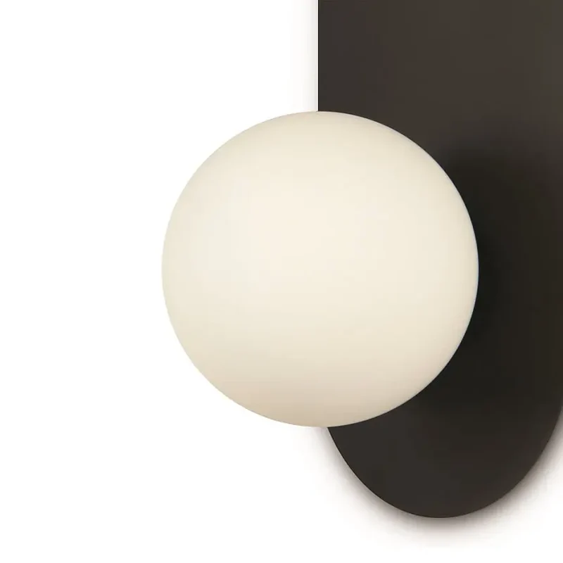 Wandleuchte – Schwarzes Metall, Glas Kugel, G9 Lichtquelle - Bao | Maytoni