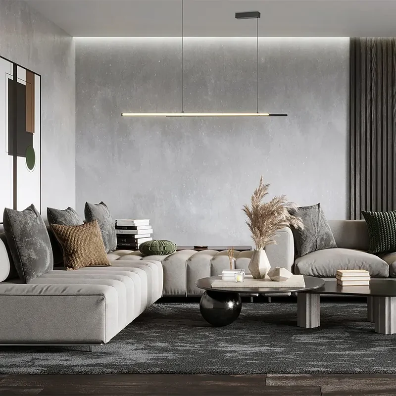 Pendelleuchte – Schwarzes Aluminium, 48 W Leistung, Neutralweiß Licht, 150,0 cm Länge - Halo | Maytoni