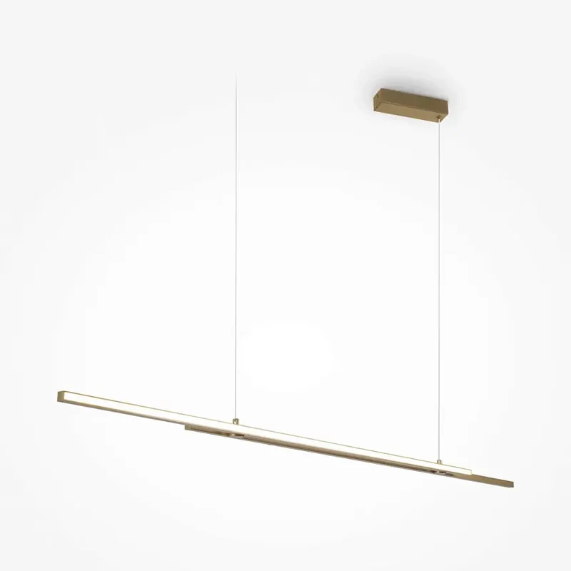 Pendelleuchte – Messingfarbenes Aluminium, 48 W Leistung, IP20 Schutzart, 150,0 cm Länge - Halo | Maytoni