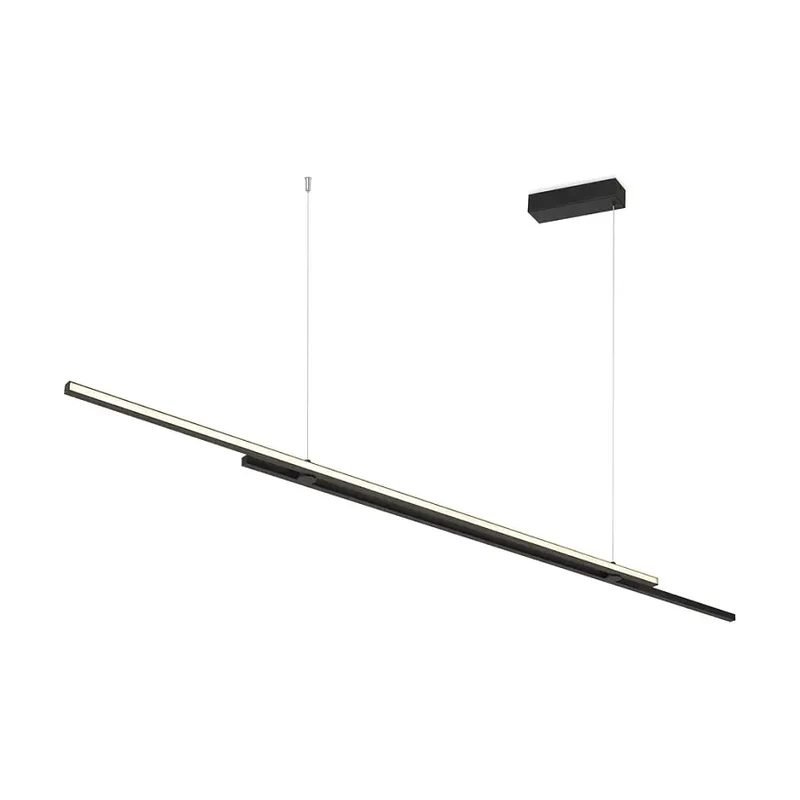 Pendelleuchte – Schwarzes Aluminium, 48 W Leistung, IP20 Schutzart, 150,0 cm Länge - Halo | Maytoni