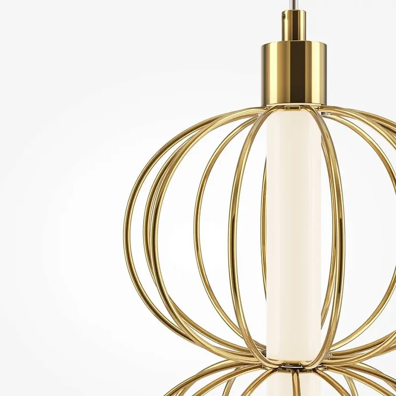 Wandleuchte – Goldenes Metall, 17 W Leistung, Warmweiß Licht - Golden Cage | Maytoni