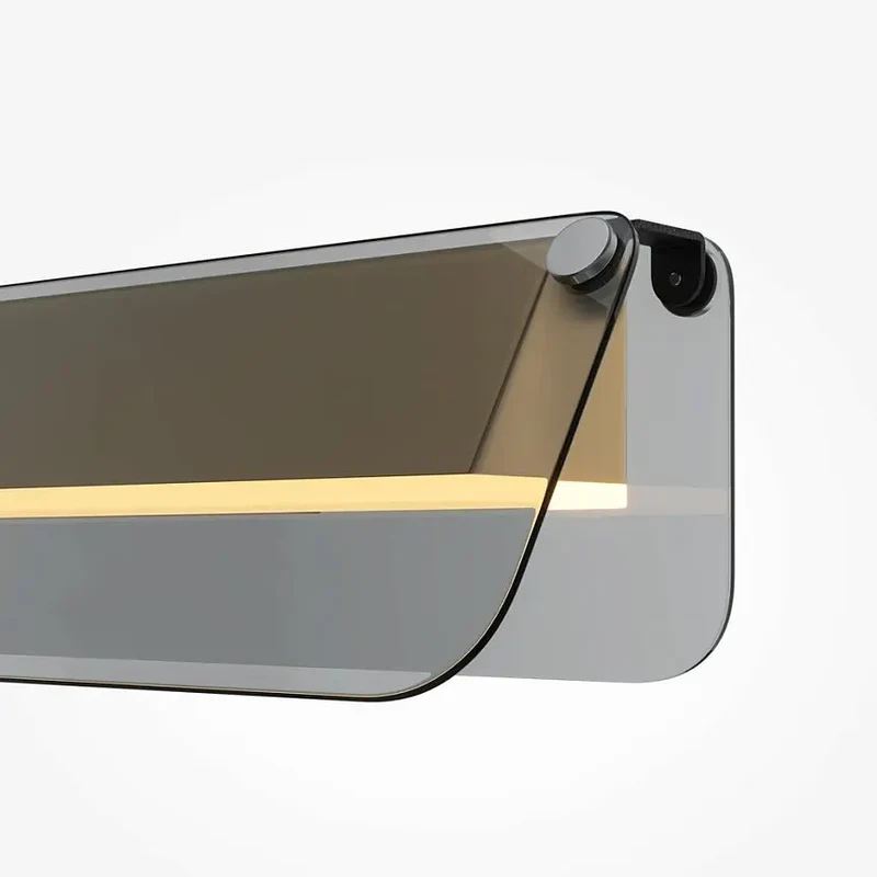 Wandleuchte – Schwarzes Aluminium, Rauchglas, 6 W LED, Länge 30 cm- Flat | Maytoni