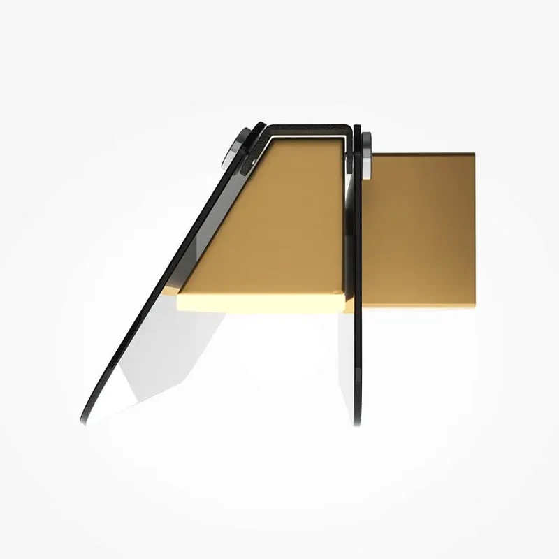 Wandleuchte – Schwarzes Aluminium, Rauchglas, 6 W LED, Länge 30 cm- Flat | Maytoni