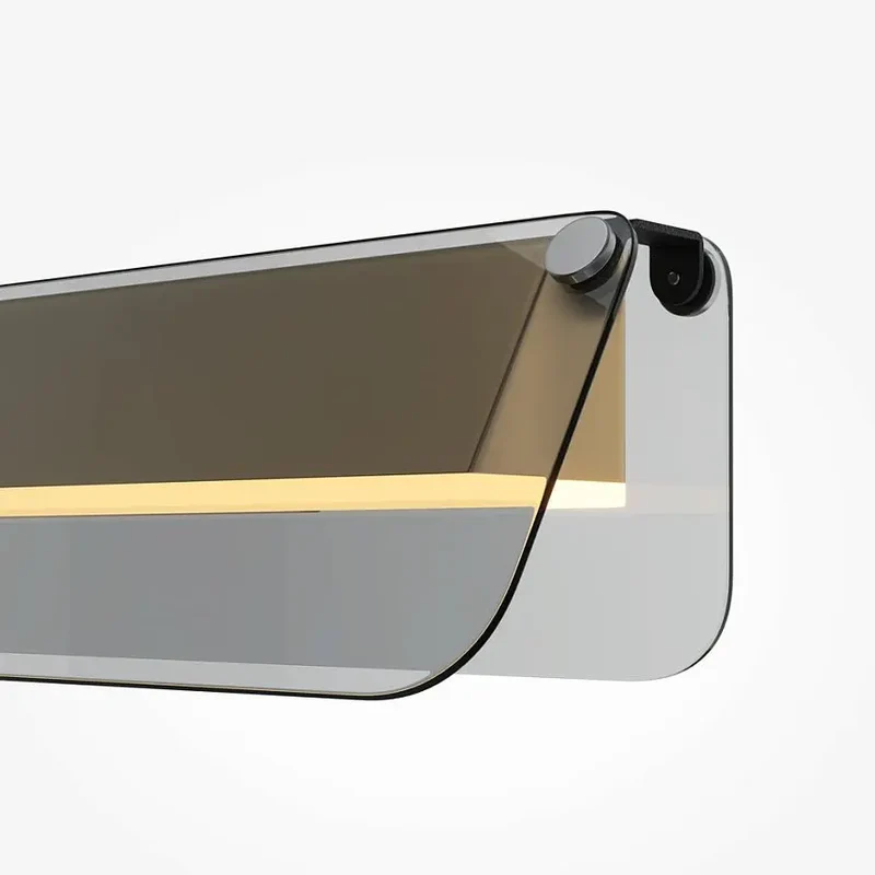 Wandleuchte – Schwarzes Aluminium, Rauchglas, 10 W LED, Länge 43 cm - Flat | Maytoni
