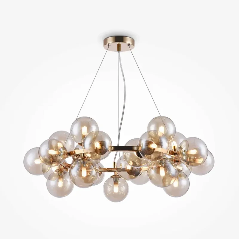Pendelleuchte – Goldfarbenes Metall, 25-flammiges Design, G9 Fassung - Dallas | Maytoni