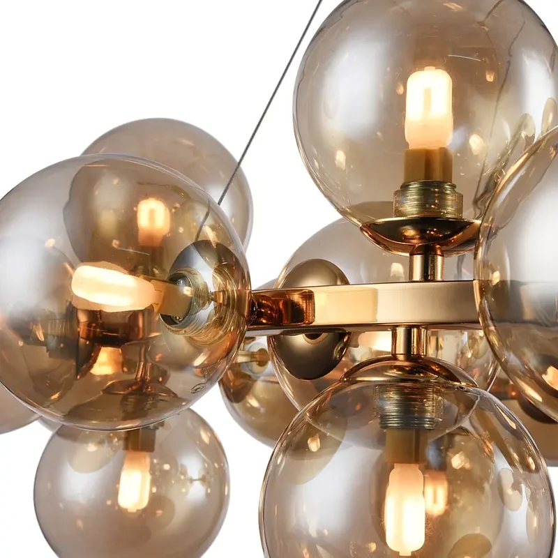 Pendelleuchte – Goldfarbenes Metall, 25-flammiges Design, G9 Fassung - Dallas | Maytoni