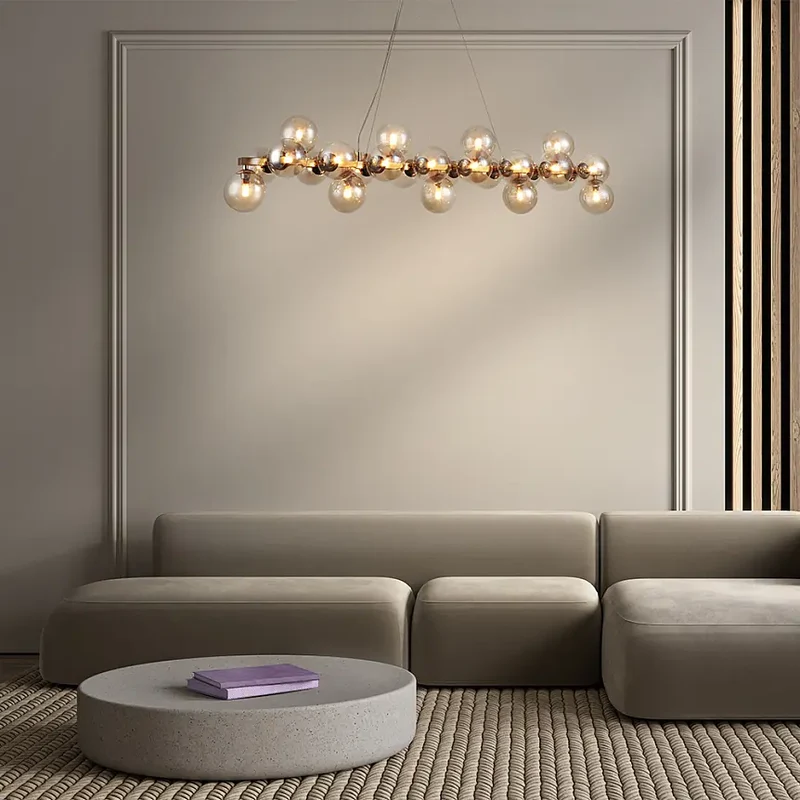 Pendelleuchte – Gold Metall, 25-flammiges Design, Glasschirme - Dallas | Maytoni
