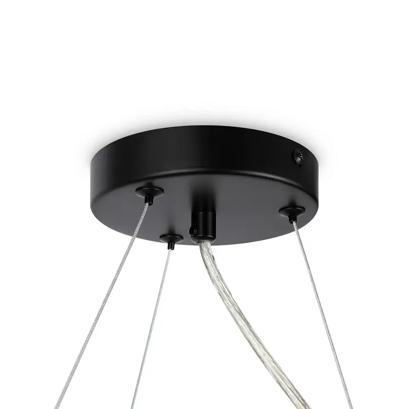 Pendelleuchte – Schwarzes Metall, 11-flammiges Design, Glasschirme - Dallas | Maytoni