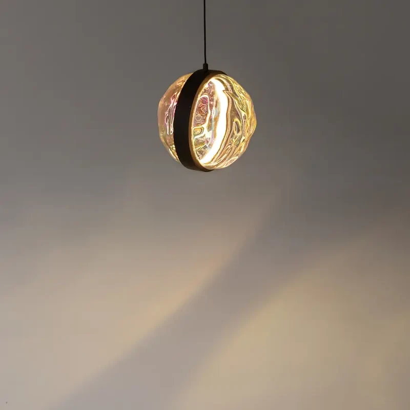 Pendelleuchte – Schwarzes Metall und Glasschirm, 6 W Leistung, Warmweiß, 319 cm Höhe - Misterio | Maytoni